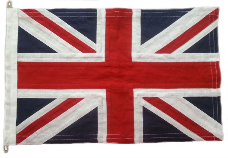 18x12in 46x30cm Union Jack linen
